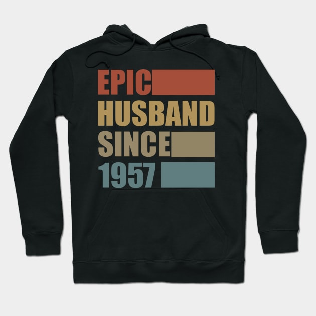 Vintage Epic Husband Since 1957 Hoodie by Bunzaji